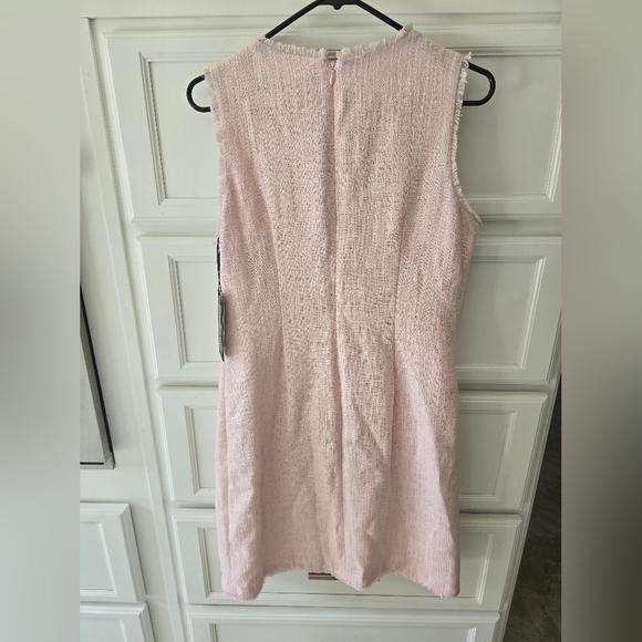 Karl Lagerfeld Paris Pink Tweed Sheath Dress Size 10 NWT - Picture 10 of 14